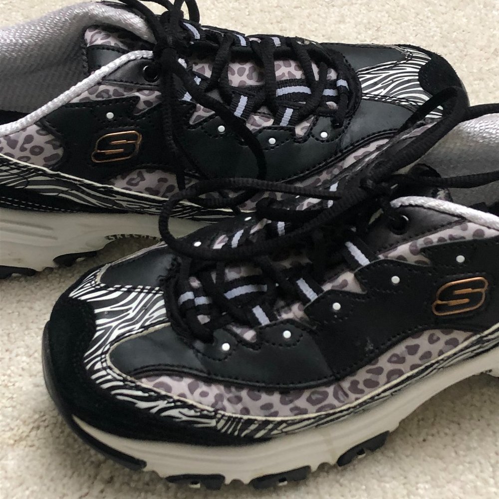 Zebra & Cheetah Print Skecher D'Lite Sneakers